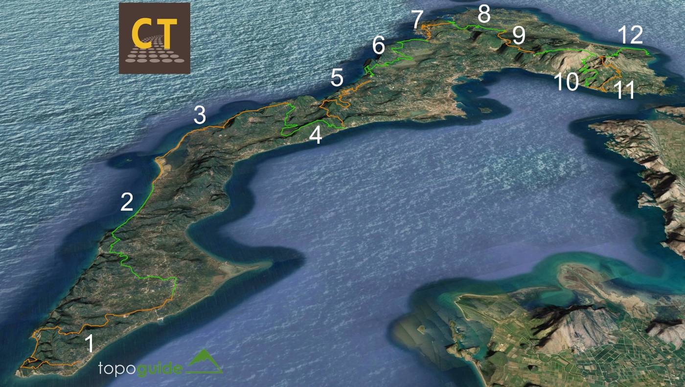 Χάρτης του Corfu Trail