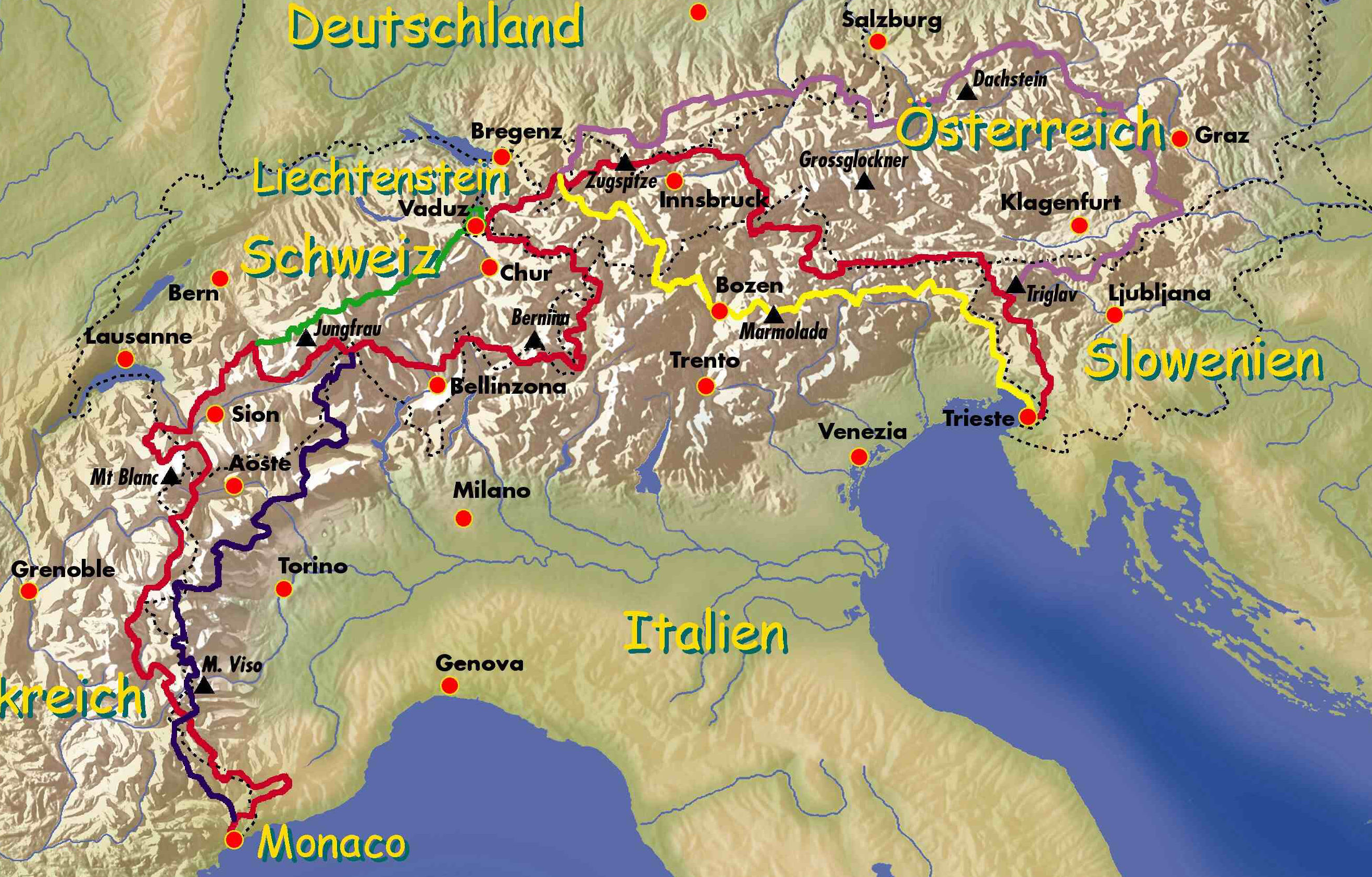 Οι 5 διαδρομές της Via Alpina
