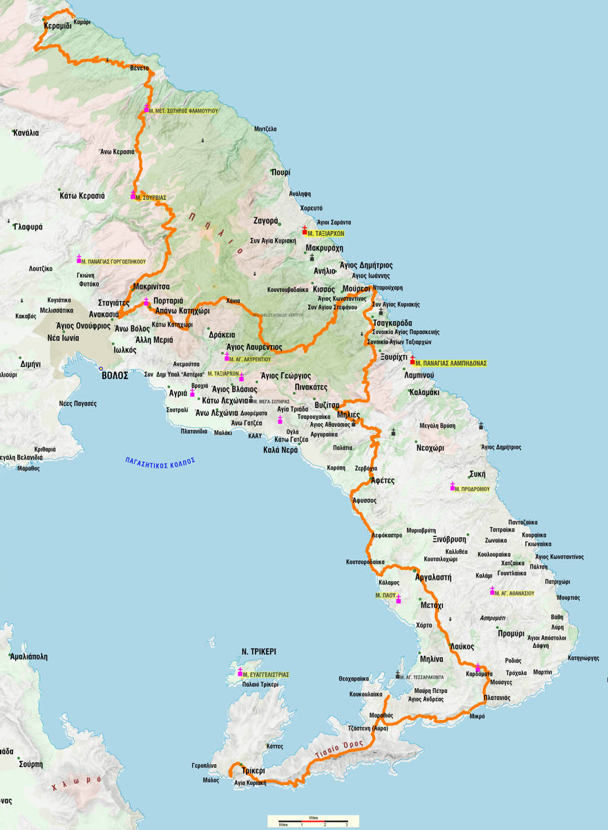 Long Pelion Trail: Η διαδρομη και οι οικισμοί